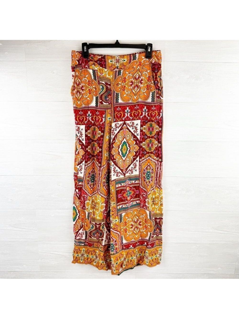 Haute Hippie Multicolor Paisley Multiprint High Rise Wide Leg Palazzo Pants